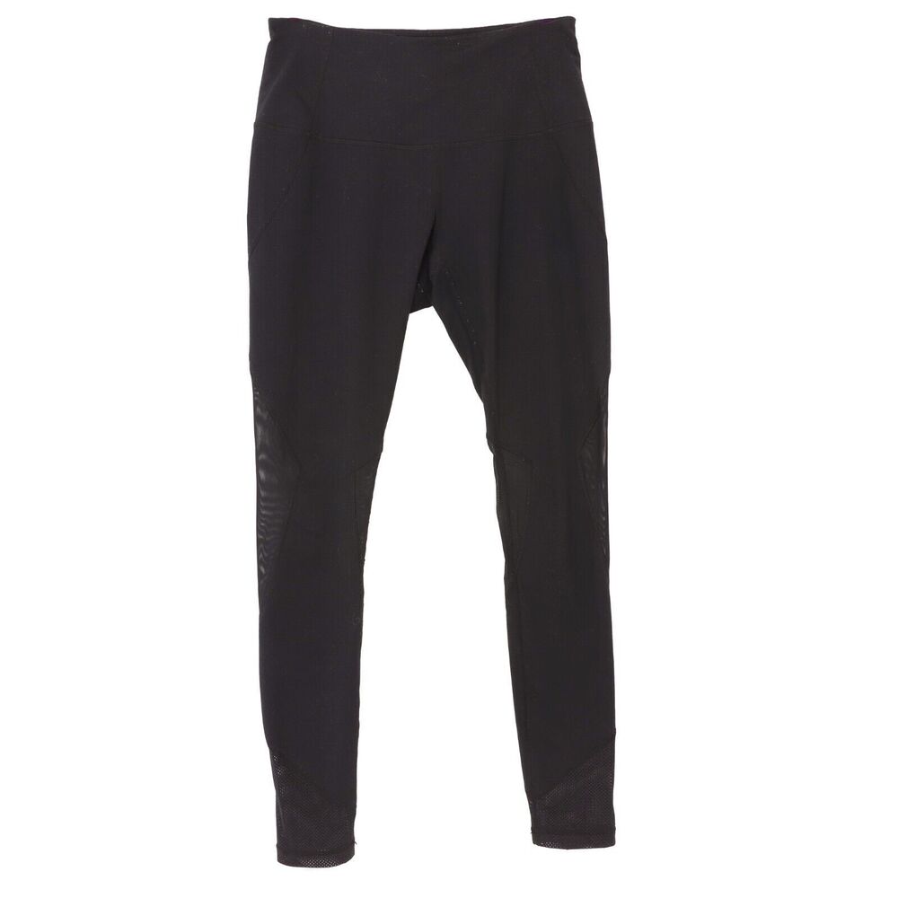 ZELLA Mesh Cutout Legging M High Rise Black Full Length Breathable Yoga EUC B7
